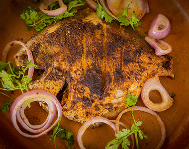 Fish Fry : Indrani Mess - SeaFood Restaurant, Karaikudi